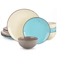 thumbnail image 1 of Malacasa 12 Pcs Dinnerware Sets, Ceramic Plates and Bowls Set for 4 with Reactive Glaze & Speckled Finish, Dish Sets, Dishwasher & Microwave Safe, Light Colors, 1 of 8