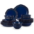 thumbnail image 1 of vancasso 16 pcs Dinnerware Sets, Plates and Bowls Set for 4, Stoneware Dinner Set, Blue, 1 of 9