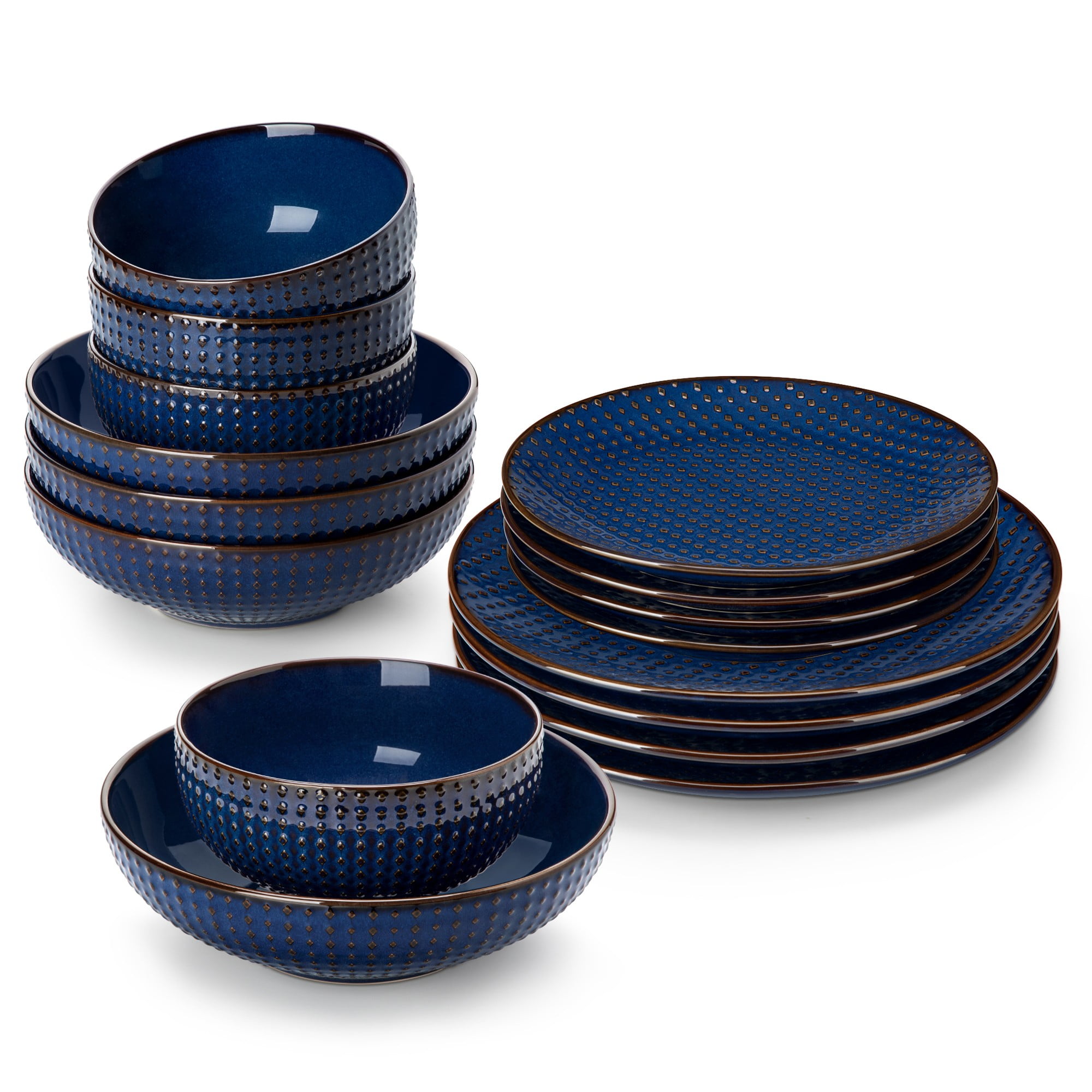 Gibson Elite Dreamweaver Geschirrset 16-tlg. - Terracotta Mit Reaktiver Glasur