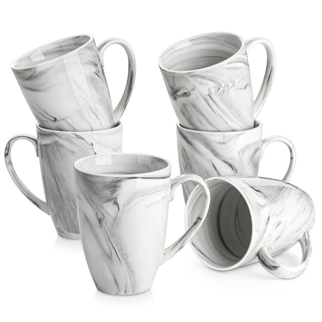 Vancasso Coffee Mugs Set Of 6 16oz Large Porcelain Mug Ceramic Tea