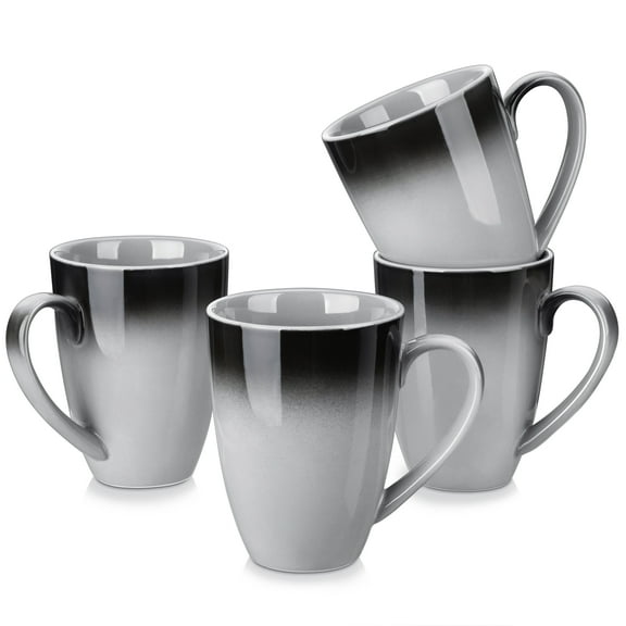 Vancasso Coffee Mugs Set of 4, 20oz Large Stoneware Mug, Tea Cups with Handle, Dishwasher and Microwave Safe, Gray