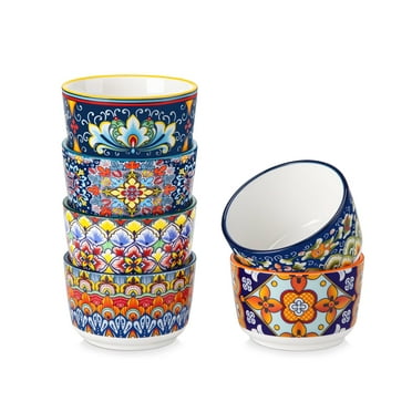 The Pioneer Woman 6 Piece Fancy Flourish Ramekin Set with Carrying ...