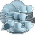 thumbnail image 1 of vancasso, 48-Piece Stoneware Dinnerware Set, Blue Dinner Set, for 12, 1 of 8