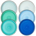 thumbnail image 1 of MALACASA 8.5in Small Dessert Plates, Set of 6, Stoneware Dessert Appetizer Plates Set, Blue, 1 of 8