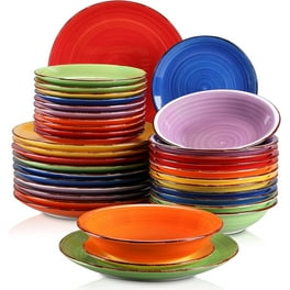 Yellowstone 12-Piece Ceramic Dinnerware Set, Beth Collection