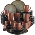 thumbnail image 1 of Vancasso Microwave Safe Dinnerware, Stoneware Brown, 93.0 lbs, 1 of 7