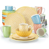 vancasso, Series Natsuki, 32-Piece Porcelain Dinnerware Set, Multicolour Dinner Set, Service for 8