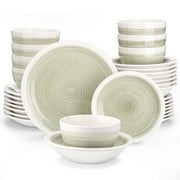 vancasso, Series ORI, 32-Piece Dinnerware Set, Stoneware Tableware Plate Set, Service for 8, Beige
