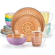 vancasso, Series Tulip, 16-Piece Porcelain Dinnerware Sets, Multicolour Dinner Set, Service for 4