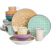 vancasso, Series Tulip, 20-Piece Porcelain Dinnerware Sets, Multicolour Dinner Set, Service for 4