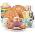 thumbnail image 1 of vancasso, Series Tulip, 32-Piece Porcelain Dinnerware Sets, Multicolour Dinner Set, Service for 8, 1 of 7