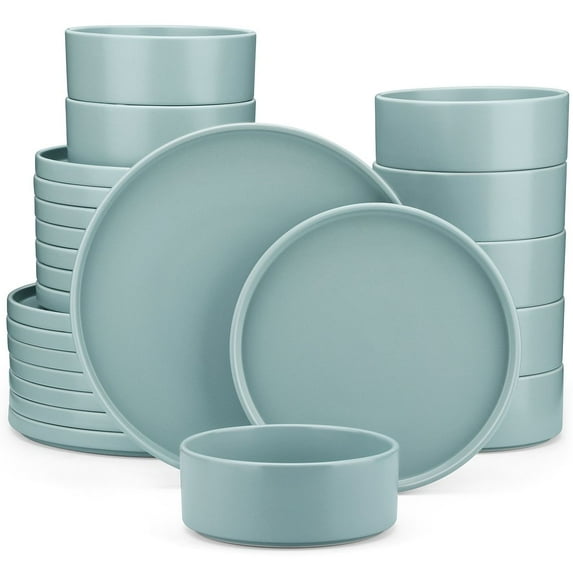 vancasso, Series VENUS, 24-PieceDinnerware Set, Stoneware Tableware Plate Set, Service for 8, Blue