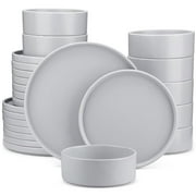 vancasso, Series VENUS, 24-PieceDinnerware Set, Stoneware Tableware Plate Set, Service for 8, Gray