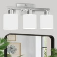 CHENBEN 3-Light Bathroom Vanity Light Fixtures with Brushed Nickel ...