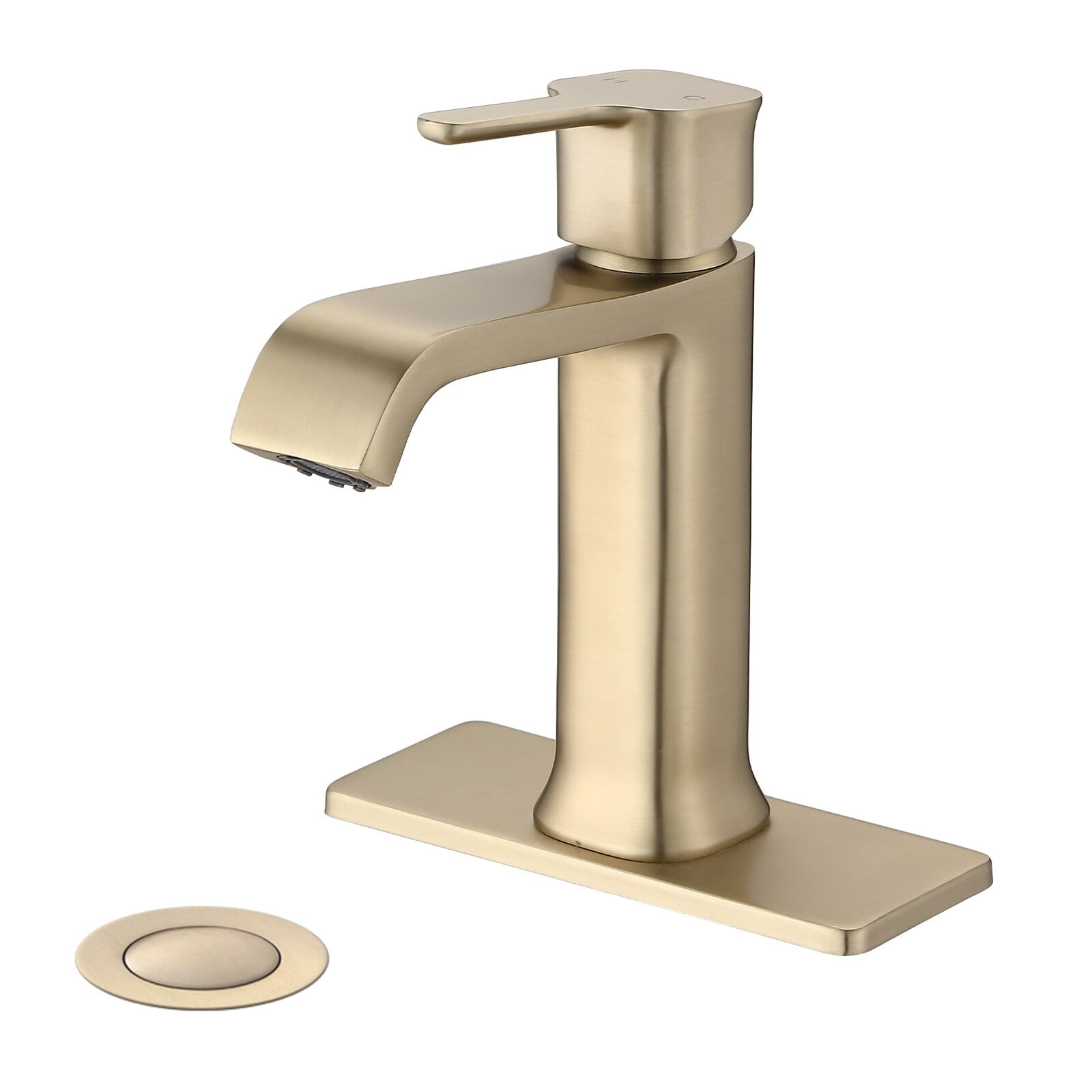 vanityfair Single Handle Bathroom Faucet Pop Up Drain Brushed Gold ...
