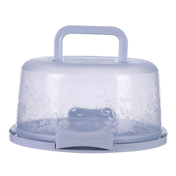 vankin Cake Box with Lid 10 Inch, Transparent Cupcake Holder Carrier, Double-Sided Design for Cakes，Secure Locking, Multipurpose Cake Storage Container for Travel and Display