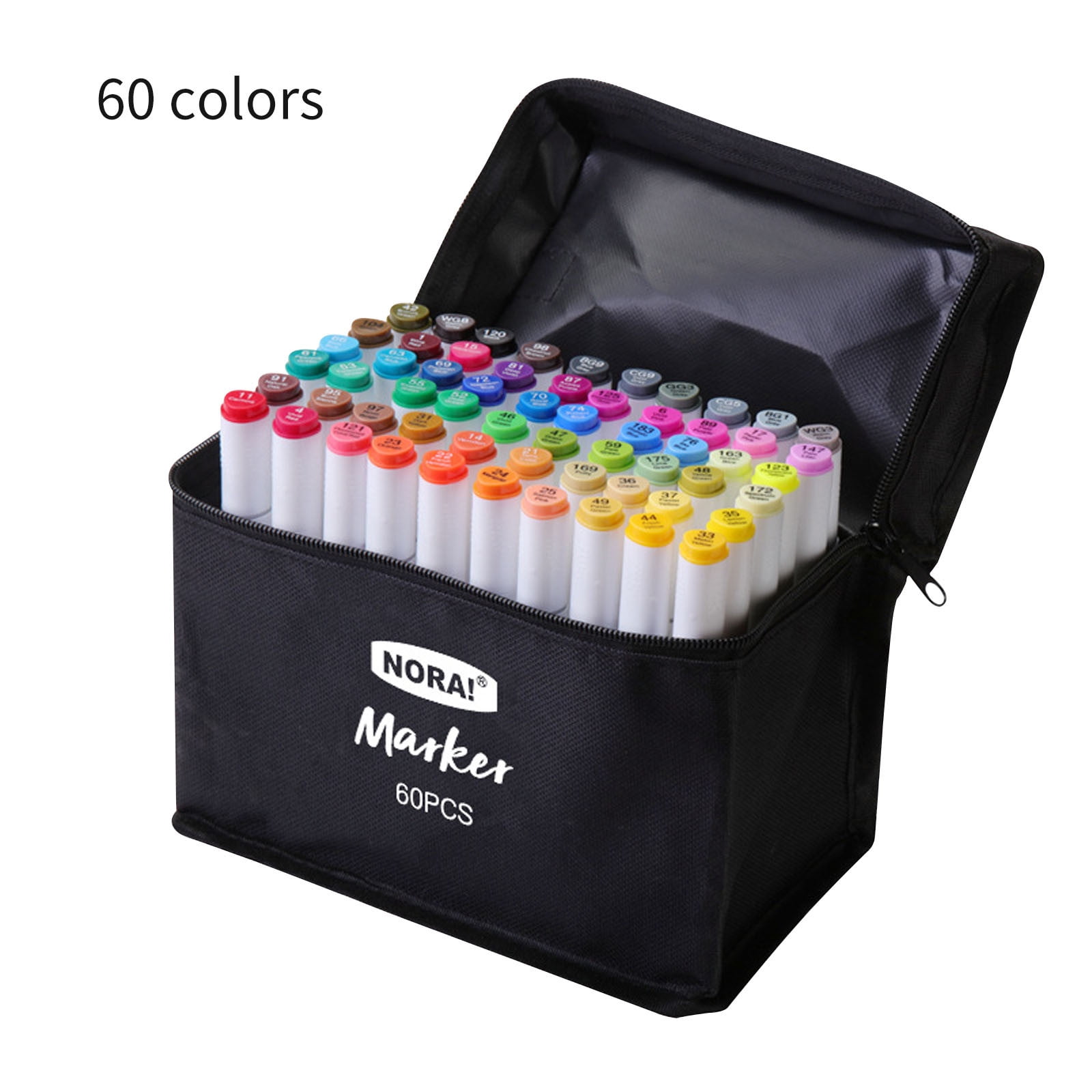 vankin Double-Headed Artist Marker Pens,30/40/60/80 Color Options,Oil-Based with Ultra-Fine Texture and Bright Colors,Ideal for Card Making, Painting and Design Clearance