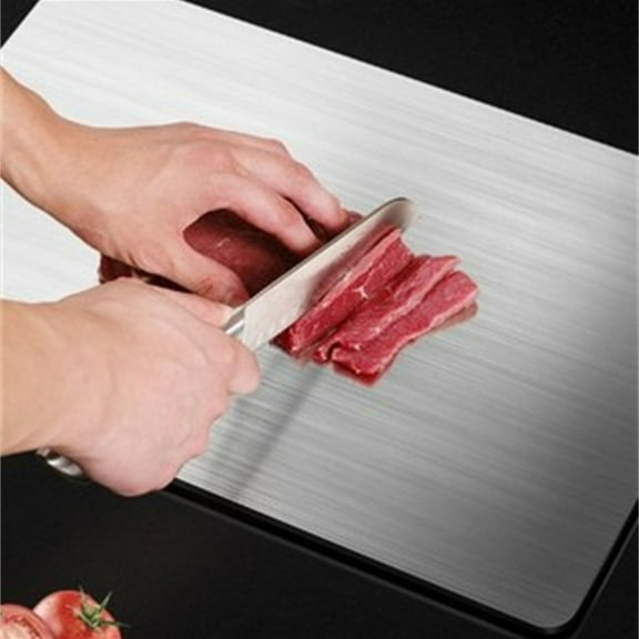 vankin Large Titanium Cutting Board, 304 Stainless Steel Kitchen Chopping Board, and Dishwasher Safe for Meat, Fruits and Vegetables Clearance