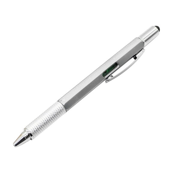 vankin Multifunctional Pen Tool, Ballpoint Pen, Stylus, Screwdriver Set, Ruler, Level and Bubble Tool, All-in-One Aluminum Multi-tool for Home, Office, DIY Clearance