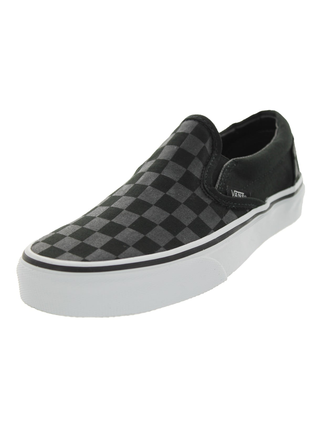 vans unisex classic slip on checkerboard black black skate shoe 11.5 men us Walmart