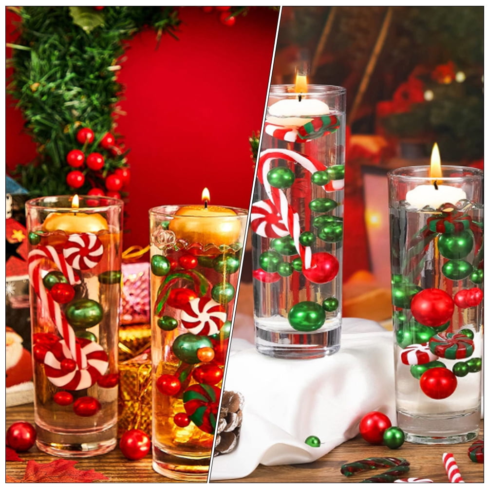vase fillers 1 Set Christmas Vase Fillers Pearl Vase Fillers Floating Pearls Floating Candles