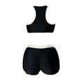 thumbnail image 1 of vastwit Bikini Sets for Women Racerback Crop Tank Top with Swim Boyshorts Swimsuit Swimming Suit Black&White XXL, 1 of 5