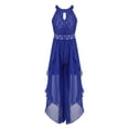 thumbnail image 1 of vastwit Flower Girls Maxi Romper Dress Sequin Lace Chiffon Sleeveless Wedding Party Formal Ball Gown Royal Blue 10, 1 of 6