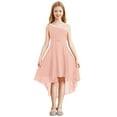 thumbnail image 1 of vastwit Flower Girls Sequin Chiffon Formal Dress High-Low Hem Kids Wedding Party Pageant Prom Gown Pink 16, 1 of 7