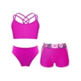 thumbnail image 1 of vastwit Girls 3 Piece Bathing Suit Summer Seaside Beachwear Rash Guard Swimsuit Bikini Tankini Set Hot Pink 8, 1 of 5