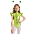 thumbnail image 1 of vastwit Girls Astronaut Leotard Metallic Alien Outfits Outer Space Fighter Bodysuit with Hair Hoop Fluorescent Green 10, 1 of 7