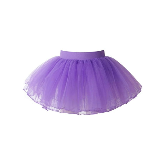 vastwit Girls Ballet Ballet Dance Tutu Skirts Crinoline Slip Petticoat Birthday Dress Up Underskirt Purple L