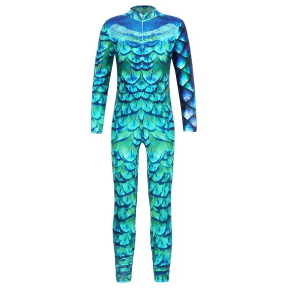 vastwit Girls Gymnastic Leotard One Piece Full Cover Unitard Athletic Bodysuit Dancewear Teal 125-130/S
