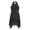 thumbnail image 1 of vastwit Girls Halter Sequins Ballet Dance Dress Sleeveless Irregular Tulle Lyrical Dress Ballerina Dancewear Black 8, 1 of 5