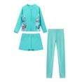 thumbnail image 1 of vastwit Girls Rash Guard Swimsuit Long Sleeve Swim Shirts with Bottoms Pants 3 Piece Bathing Suit Light Green 8, 1 of 7