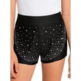 thumbnail image 1 of vastwit Girls Rhinestone Shorts Glitter Dance Ballet Tumbling Shorts Athletic Gymnastics Hot Pants Dancewear Black 8, 1 of 6