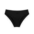 thumbnail image 1 of vastwit Girls Solid Color Swim Brief Rash Guard Swimwear Bikini Tankini Bottoms Triangle Underpants Black 4, 1 of 6