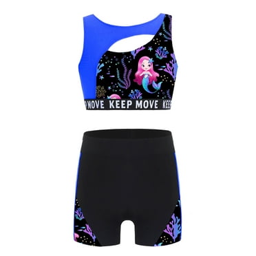 vastwit Girls Sport Swimsuit 2Pcs Swimwear Beach Pool Party Bathing Suit Tankini Set Beachwear Royal Blue 14
