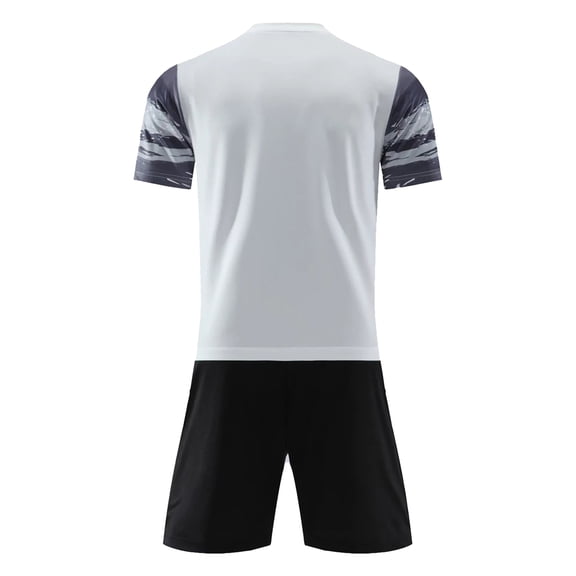 vastwit Kids Boy Soccer Sport Training Uniform Youth Athletic Football Jersey Mesh Shirt Shorts Kit White Type B XXS