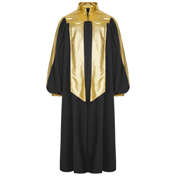 vastwit Kids Boys Girls Choir Robe Graduation Gowns Baptisms Church Robe Halloween Cosplay Judge Costume Black 8