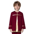 thumbnail image 1 of vastwit Kids Boys Liturgical Worship Praise Dance Pullover Top Choir Gowns Tunic Shirt Church Robe Burgundy 16, 1 of 7