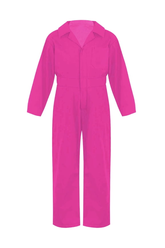 Kids Boys Mechanic Coverall Romper Cosplay Birthday Party Costume Flight Suit Jumpsuit Bodysuit Hot Pink 6