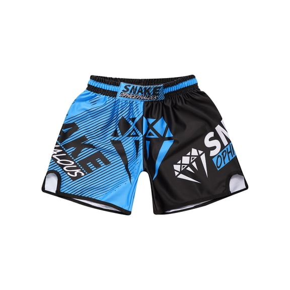 vastwit Kids Boys Muay Thai Shorts Boxing Kickboxing MMA Training Trunk Satin Fight BJJ Grappling Type F L/110
