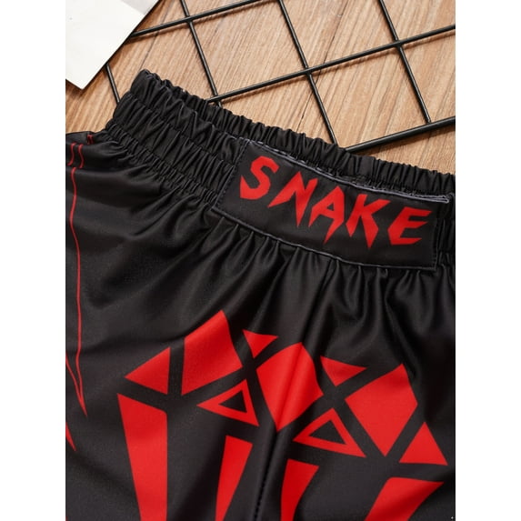 vastwit Kids Boys Muay Thai Shorts Boxing Kickboxing MMA Training Trunk Satin Fight BJJ Grappling Type K M/160