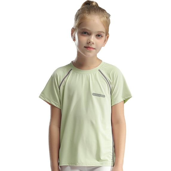vastwit Kids Girls Boys Athletic Shirts Short Sleeve Dry Fit Sports T-Shirts Activewear Tees Tops for Khaki 150
