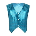 thumbnail image 1 of vastwit Kids Girls Boys Sequins Vest Tops Hip Hop Jazz Dance Sleeveless Button Waistcoat Jacket Light Blue 14-15, 1 of 7