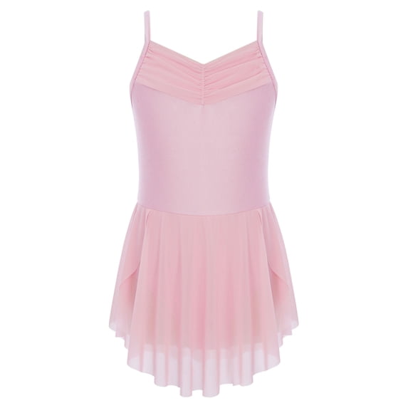 vastwit Kids Girls Camisole Tutu Dress Sleeveless Basic Ballet Dance Leotard Gymnastics Dancewear Ballerina Outfit Pink 8