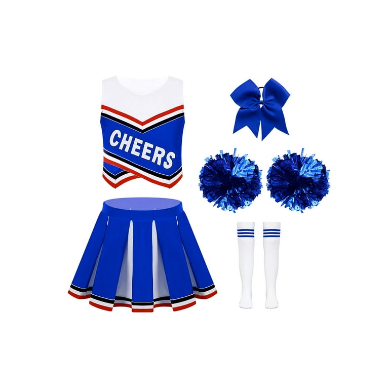 Cheerleader Pom Poms Small Blue Costume Accessory Cheerleader Pom Poms Small Blue Costume Accessory