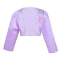 thumbnail image 1 of vastwit Kids Girls Flower Bolero Cardigan Long Sleeve Open Front Shrug Shawls Jacket Party Dress Cover Up Purple 3-4, 1 of 5