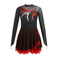 thumbnail image 1 of vastwit Kids Girls Glitter Rhinestone Mesh Patchwork Figure Ice Roller Skating Dress Ballet Leotard Red 10, 1 of 5