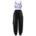 thumbnail image 1 of vastwit Kids Girls Jogger Pants Dance Outfits Sports Crop Tops 2 Piece Set for Jaz Hip Hop Street Butterfly 8, 1 of 7